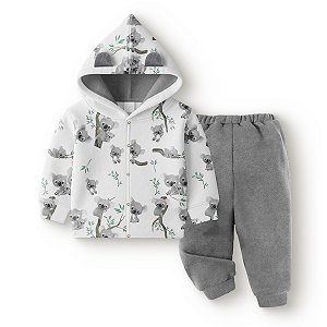 Conjunto Bebê Coala Quentinho com Capuz Soft