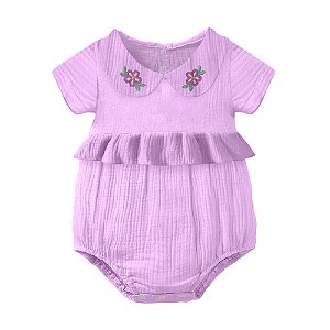 Macacão Curto Romper Fofura Bebê Menina