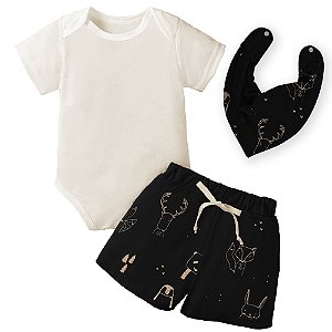 Conjunto de Bebê Menino Verão 3 Peças Floresta