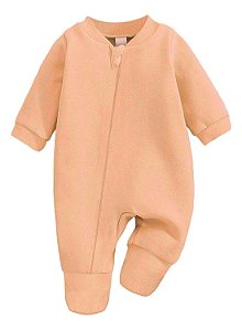 Macacão Bebê 100% Algodão Vira Pé Coral Unissex – Conforto para Recém-Nascido | Enxoval Dubaby