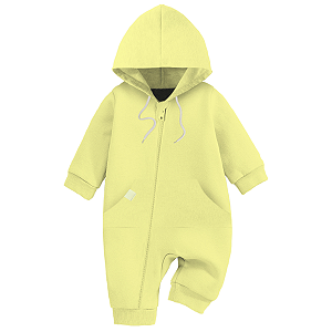 Macacão Bebê Menina Essentials com Capuz Amarelo