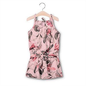 Macaquinho Infantil Crepe Estampado