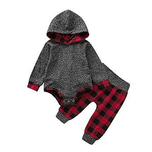 Conjunto Xadrez Estiloso  Roupa Infantil para Bebê Shein Usado