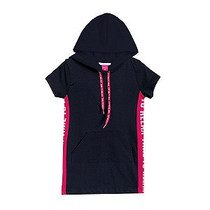 Vestido Infantil Menina c/ Capuz e Bolso