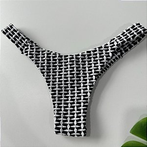 Calcinha Fita Lateral Larga fio duplo Malte preto 013 (BUSTO NÃO INCLUSO)
