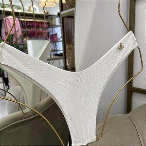 Calcinha Asa Delta Fio Duplo Tecido Capri Off White 012  (BUSTO NÃO INCLUSO)