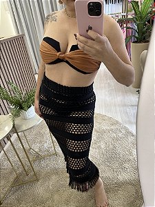Saia Oásis tricô preto