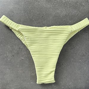 Calcinha Fita Lateral Larga fio duplo 013 Tecido sunshine amarelo (BUSTO NÃO INCLUSO)