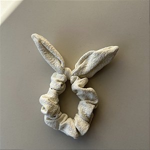 Scrunchie cabelo algodão doce creme