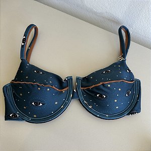 Meia Taça com Bojo Maleável 093 aro Estampa Vision friso off (CALCINHA NÃO INCLUSO)