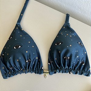 Cortininha 004 com Bojo Maleável Estampa Vision (CALCINHA NÃO INCLUSO)