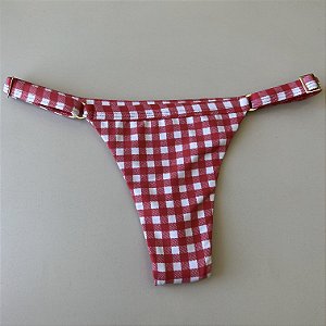 M Calcinha 794 com regulagem fio xadrez vermelho (BUSTO NÃO INCLUSO)