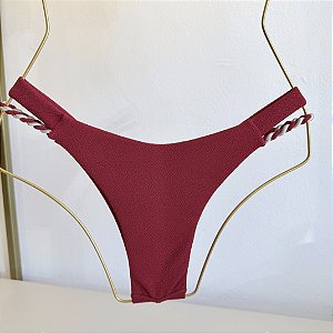 Calcinha Fita Tulum vermelho e Glow chocolate duplo com alcinha torcida Ilhabela( BOJO NÃO INCLUSO)
