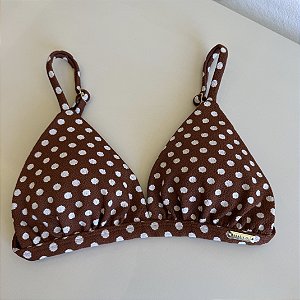 Top cortininha fixo com Bojo Maleável removível 011 Roma poá (CALCINHA NÃO INCLUSO)