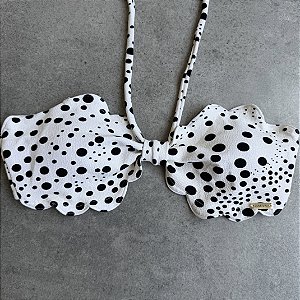 Bojo tomara caia Nuvem 335 tecido Lumiere off white poá (calcinha não inclusa)