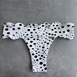 Calcinha nuvem tecido Lumiere off white poá 062 (BUSTO NÃO INCLUSO)