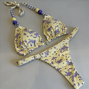 Calcinha 794 com regulagem, fio Estampa Amsterdã (BUSTO NÃO INCLUSO)