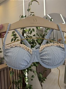 Top aro franzido com detalhes Fru-fru Cancún (CALCINHA NÃO INCLUSO)