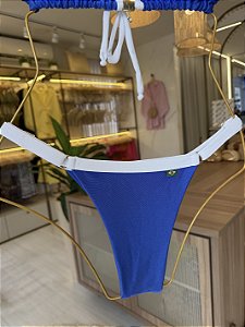 Calcinha 794 com regulagem azul brasil core (BUSTO NÃO INCLUSO)