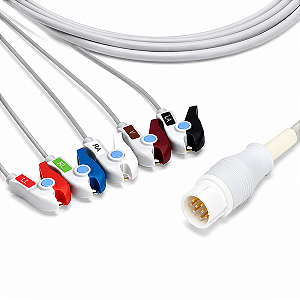 Cabo de ECG 5 Vias Compatível com PHILIPS