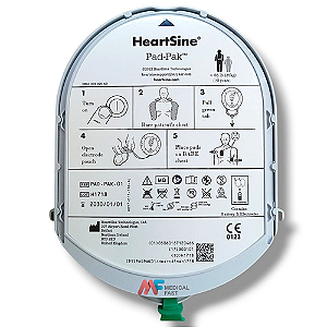 Cartucho Eletrodos com Bateria Padpak Heartsine Adulto