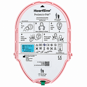 Cartucho Eletrodos com Bateria Padpak Heartsine Pediátrico