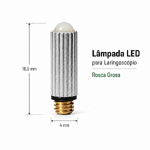 KIT 5 Lâmpada LED para laringoscópio Rosca Grossa