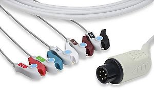 Cabo de ECG 5 Vias Compatível com DIXTAL, BCI, CRITICARE, INSTRAMED, ALFAMED