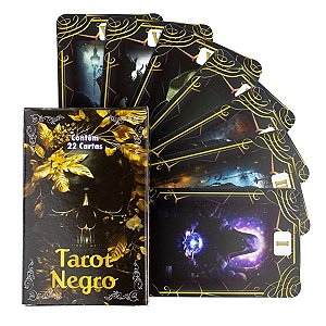 Tarot Negro 22 cartas Arcanos Maiores cm Manual
