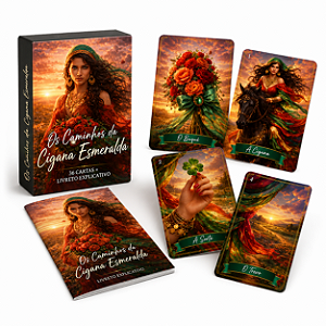 Baralho Cigana Esmeralda Tarot Lenormand 36 Cartas manual digital e fisico