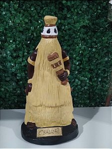 Imagem de Obaluaê em Gesso 25cm Umbanda Camdomblé