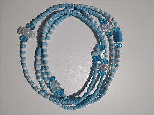 Guia de Miçangas Azul Claro para Erê na Umbanda