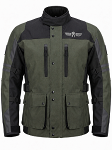 Jaqueta Motociclista Parka Impermeável Sparta Adventure Militar