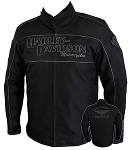 Jaqueta Harley Davidson Impermeável Tradicional Preta