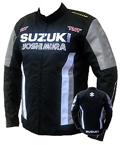 Jaqueta Suzuki Yoshimura Impermeável Preta