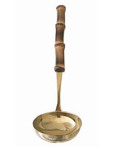 CONCHA PARA SERVIR DE BAMBU NATURAL DOURADO - DUQUESA