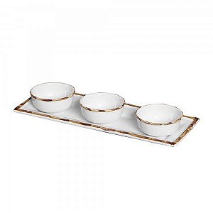 CONJ. 3 PETISQUEIRAS BAMBU COM BANDEJA