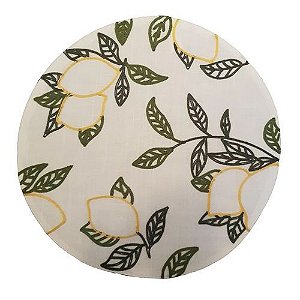 JOGO AMERICANO LIMONE BRANCO COM BORDADO LIMÃO
