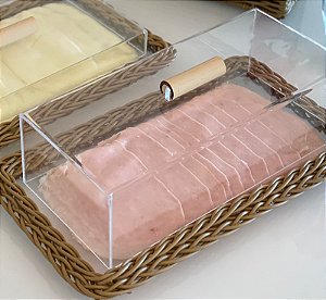 PORTA FRIOS E FRUTAS TRANCOSO COM TAMPA P - CARAMELO