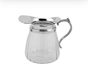 JARRA MÉDIA DE VIDRO EM PRATA - 1,3L