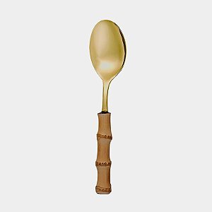 COLHER DE MESA DOURADO - BAMBU NATURAL (UNIDADE)