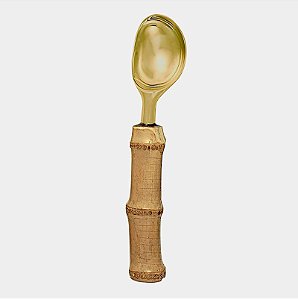 COLHER DE SORVETE DOURADO - BAMBU NATURAL (UNIDADE)