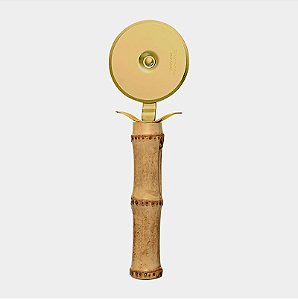 CORTADOR DE PIZZA DOURADO - BAMBU NATURAL (UNIDADE)