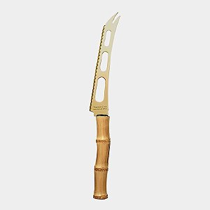 FACA DE QUEIJO DOURADO - BAMBU NATURAL (UNIDADE)