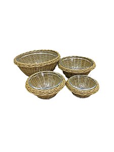 KIT 4 TRAVESSAS REDONDAS TRANCOSO EM VIME CARAMELO