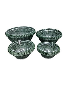 KIT 4 TRAVESSAS REDONDAS TRANCOSO EM VIME VERDE MUSGO