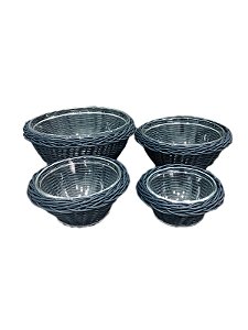 KIT 4 TRAVESSAS REDONDAS TRANCOSO EM VIME AZUL MARINHO