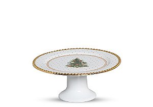 BOLEIRA NATAL / PRATO BOLO C/PE TOYS CHRISTMAS C/ OURO