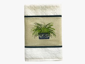TOALHA BORDADA PARA LAVABO - SAMAMBAIA
