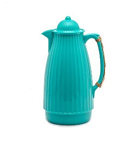 GARRAFA TÉRMICA SOFIA TURQUESA - COM ALÇA DE BAMBU